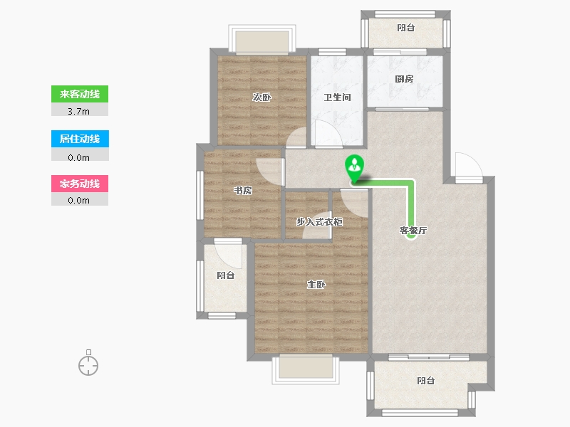 安徽省-宣城市-绿宝书香园-99.13-户型库-动静线