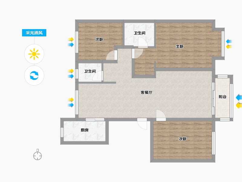 河北省-衡水市-泰华丽景福苑-102.00-户型库-采光通风