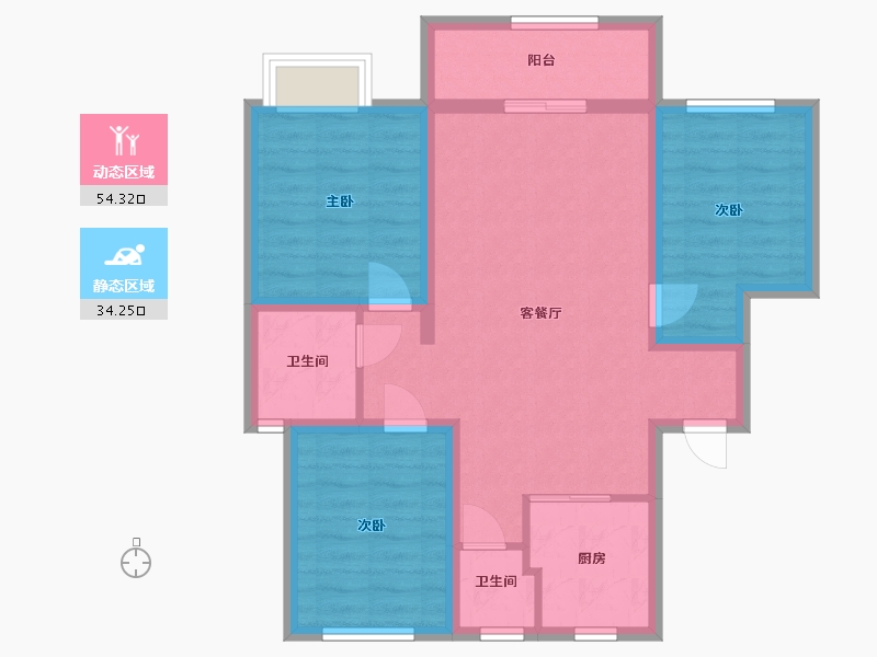 河北省-邯郸市-壹号院-96.00-户型库-动静分区