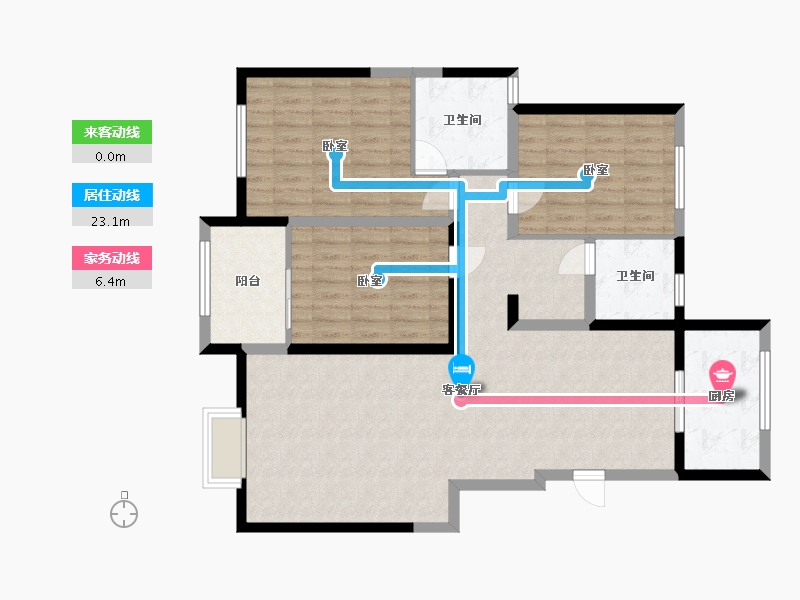 山东省-临沂市-玉带社区-107.00-户型库-动静线