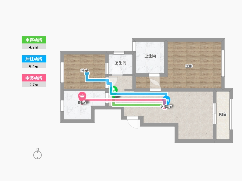 河北省-石家庄市-金地格林郡-60.00-户型库-动静线