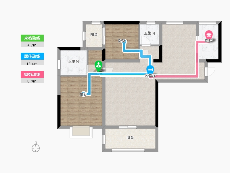 湖南省-张家界市-南门口特色小区-95.00-户型库-动静线