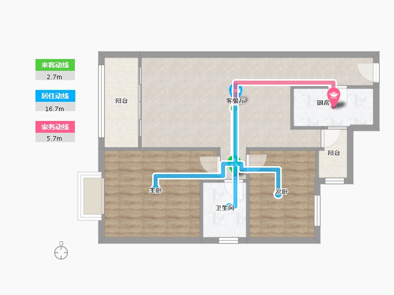 四川省-成都市-锦都馨苑-二期-65.03-户型库-动静线