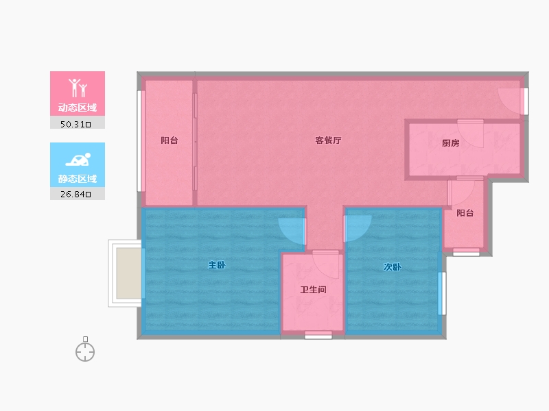 四川省-成都市-锦都馨苑-二期-65.03-户型库-动静分区