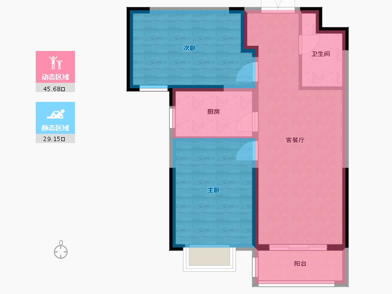 河北省-石家庄市-东胜珑-73.63-户型库-动静分区