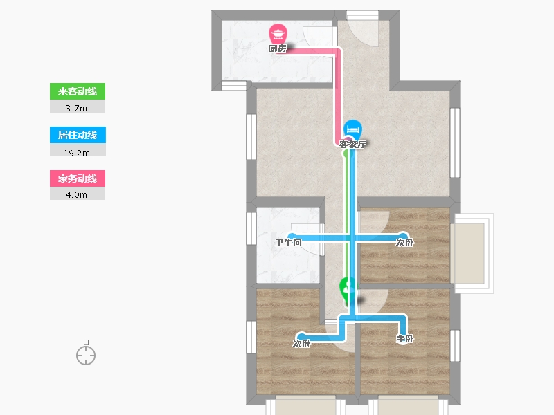 香港特别行政区-东区-新翠花園-48.30-户型库-动静线