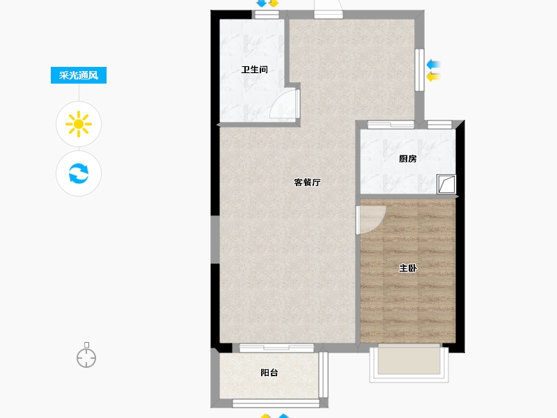 福建省-莆田市-保利香槟国际-57.00-户型库-采光通风