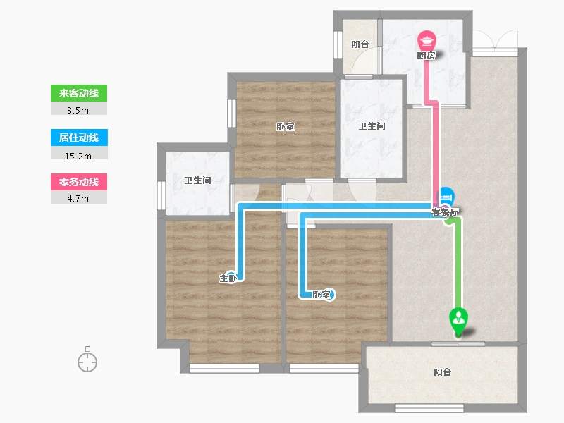 四川省-成都市-怡心湖岸-73.60-户型库-动静线