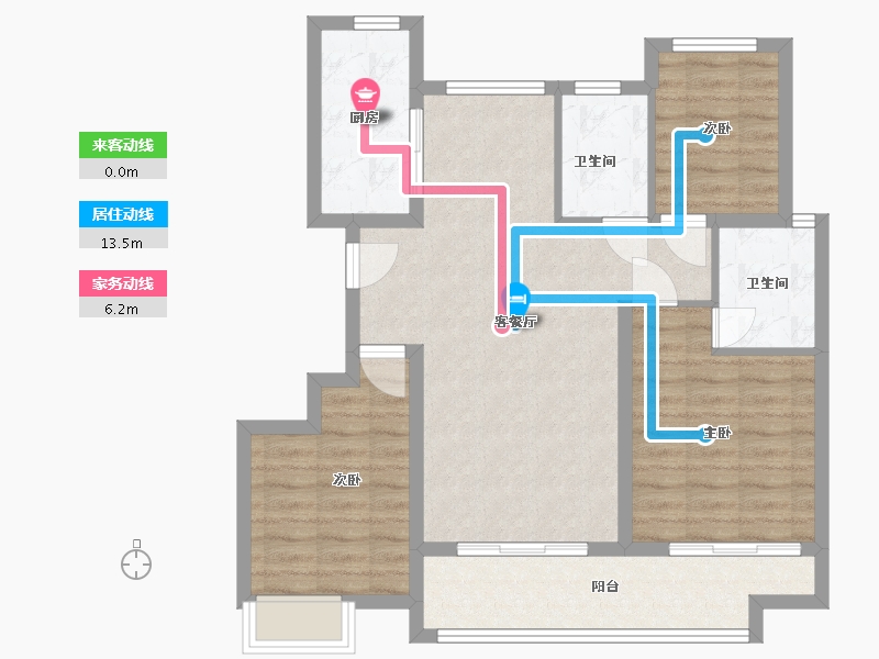 江西省-宜春市-华亭壹号-86.40-户型库-动静线