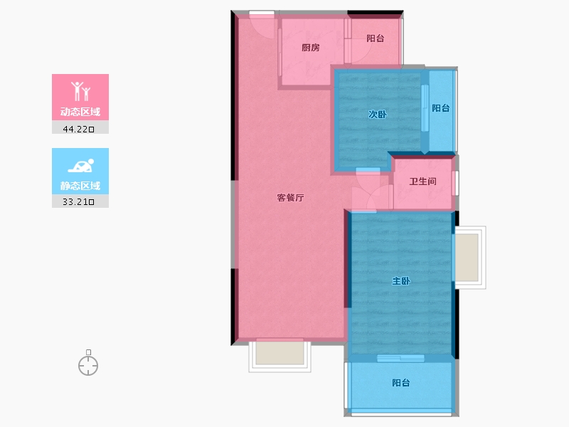 四川省-德阳市-蔚蓝半岛二期-77.02-户型库-动静分区