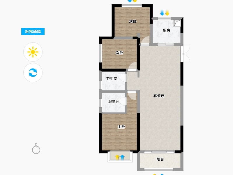 甘肃省-兰州市-瑞德御府-99.20-户型库-采光通风