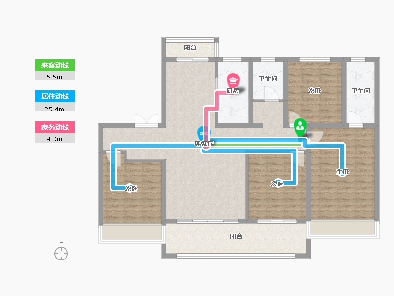 河南省-安阳市-绿城国际-124.51-户型库-动静线