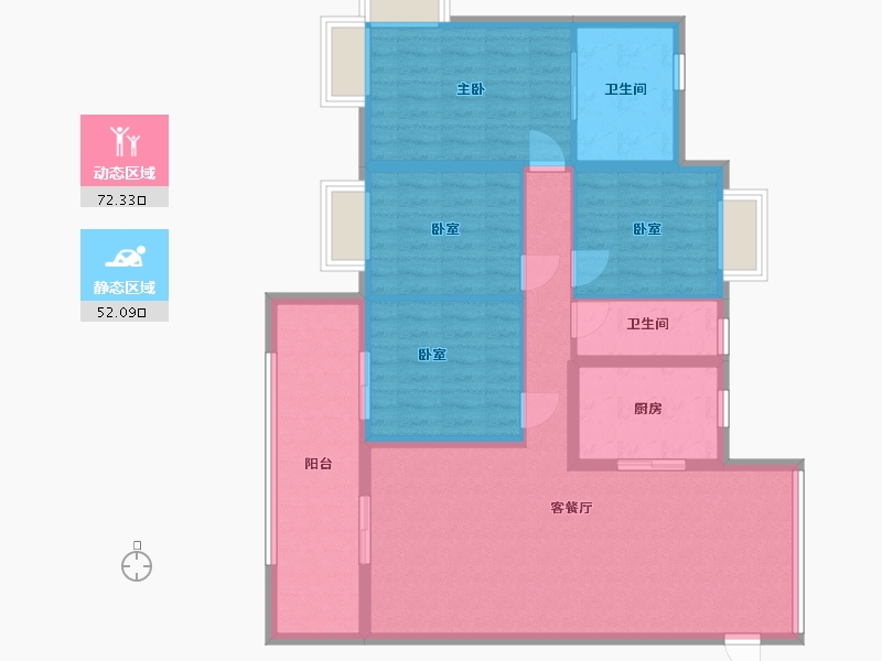 江西省-上饶市-开元悦湖湾-111.20-户型库-动静分区