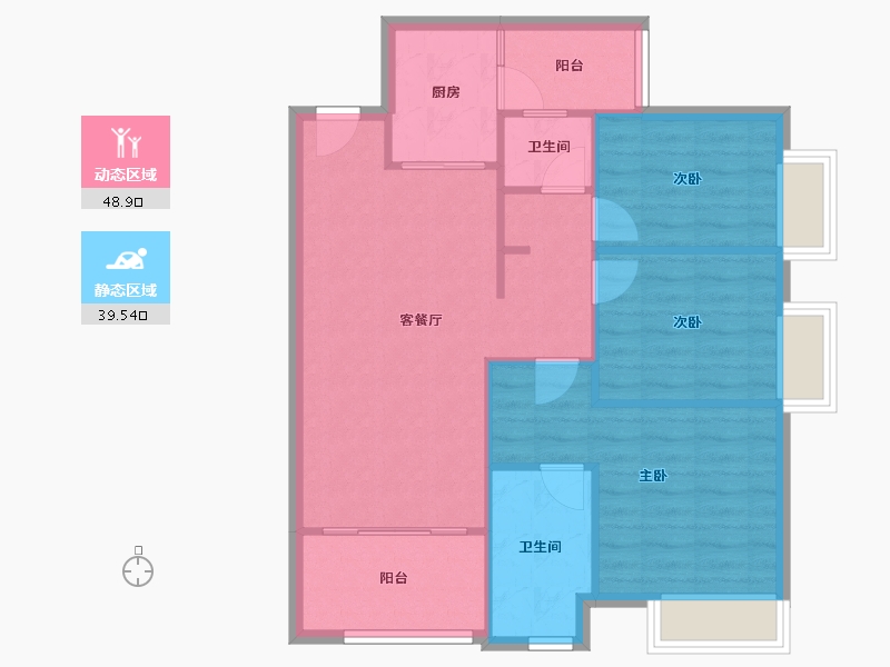 广东省-佛山市-汇信华府-71.20-户型库-动静分区