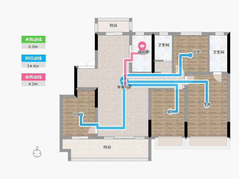 河南省-安阳市-正商书香华府-124.00-户型库-动静线