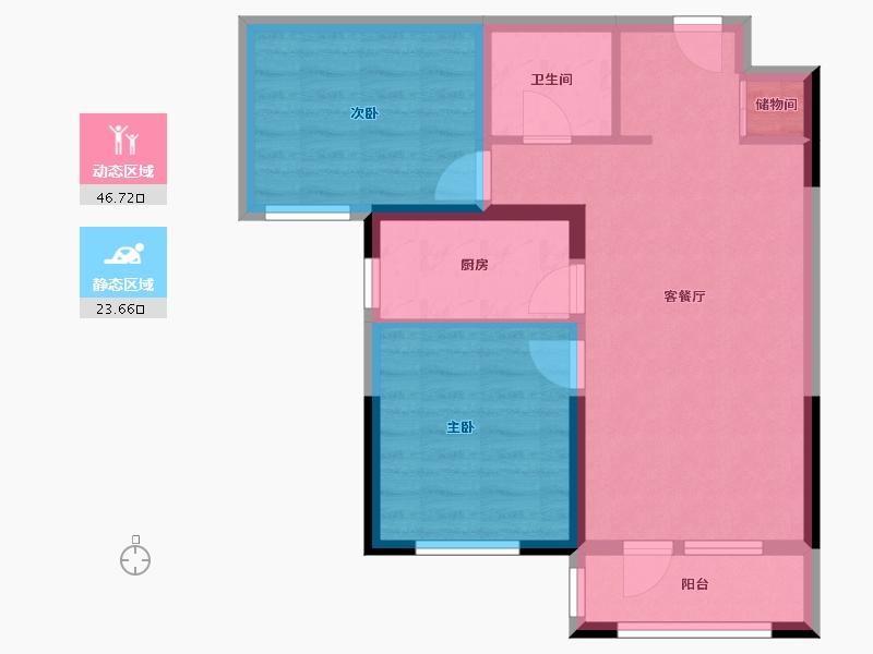 河北省-张家口市-中国铁建益书苑-74.16-户型库-动静分区