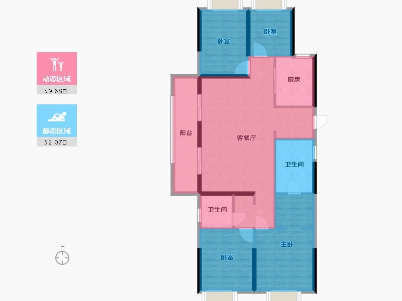 湖北省-武汉市-誉江南-112.00-户型库-动静分区