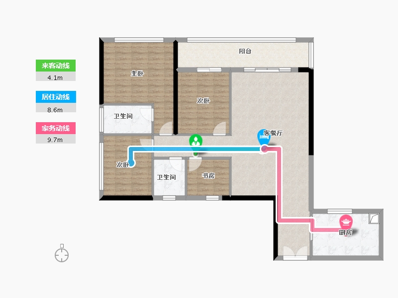 贵州省-贵阳市-中天未来方舟F7组团-120.00-户型库-动静线