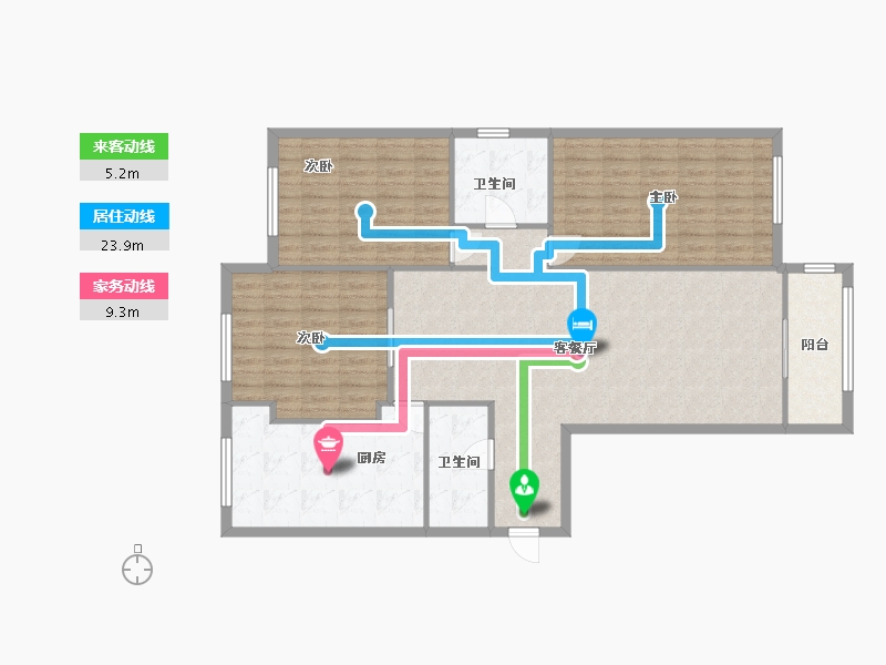 甘肃省-兰州市-盛元小区-139.20-户型库-动静线