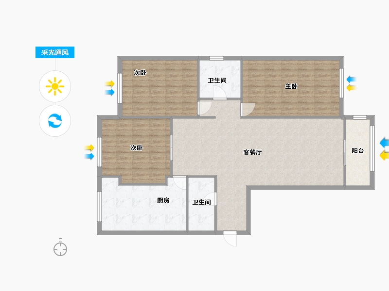 甘肃省-兰州市-盛元小区-139.20-户型库-采光通风