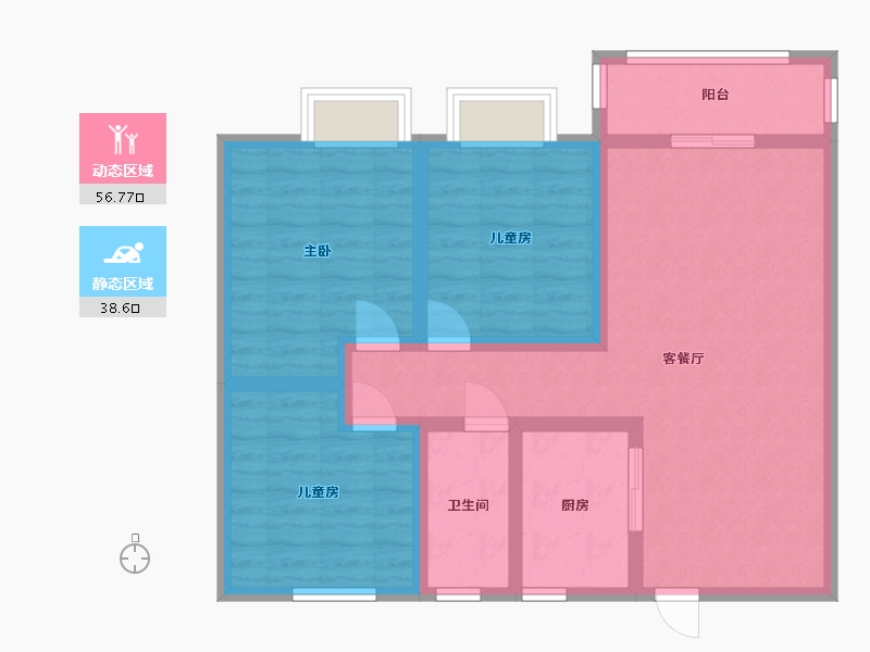 河南省-驻马店市-华府东方-92.00-户型库-动静分区