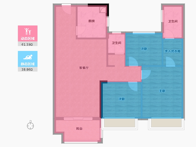 河南省-周口市-融辉城C区-89.81-户型库-动静分区