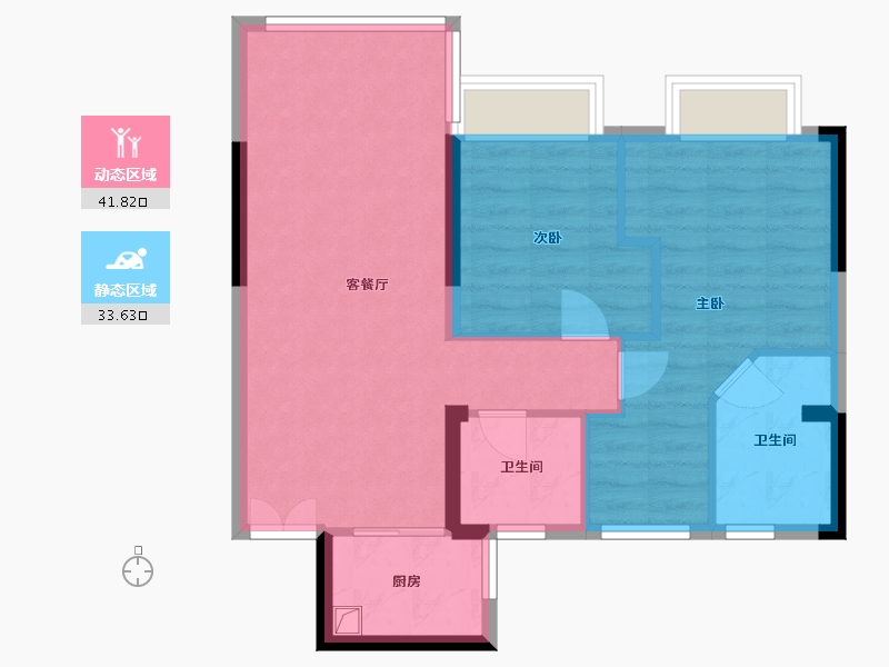 浙江省-温州市-九锦风华-71.20-户型库-动静分区