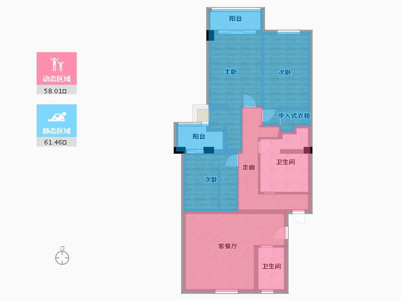 湖北省-武汉市-九龙井小区-104.80-户型库-动静分区