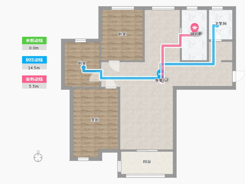 江苏省-连云港市-新城一号-103.00-户型库-动静线