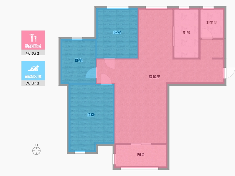 江苏省-连云港市-新城一号-103.00-户型库-动静分区