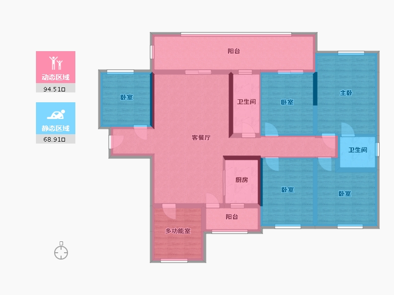 广西壮族自治区-河池市-悦恒天润府-151.00-户型库-动静分区