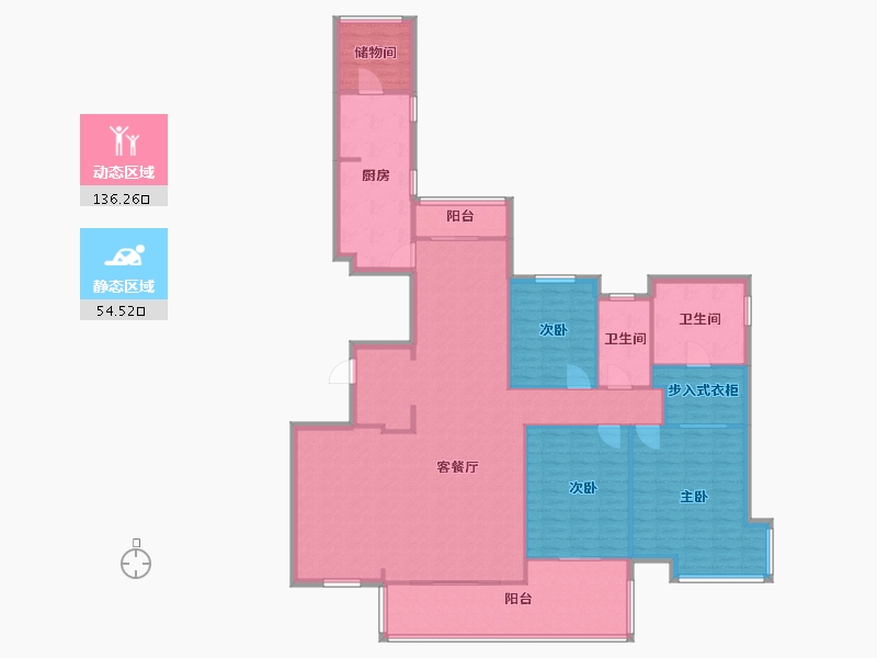 江苏省-苏州市-万科瀚庭-155.20-户型库-动静分区