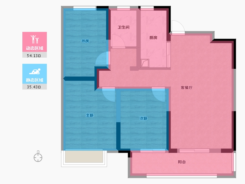 河南省-漯河市-绿地城2区-82.40-户型库-动静分区