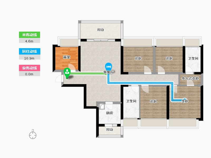 海南省-海口市-坡博家园-114.95-户型库-动静线