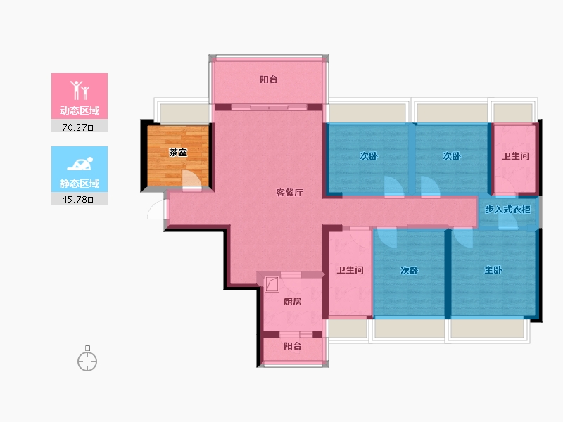 海南省-海口市-坡博家园-114.95-户型库-动静分区