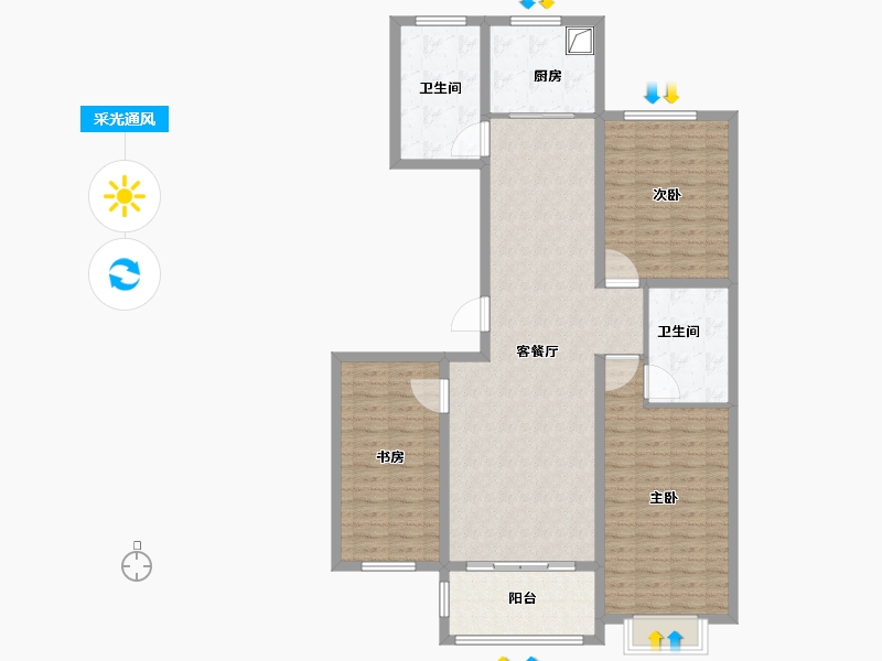 河北省-邢台市-西马延小区-121.00-户型库-采光通风