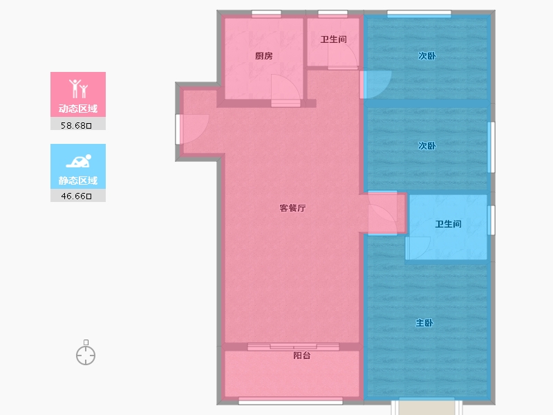 河北省-邢台市-金科和院-95.00-户型库-动静分区