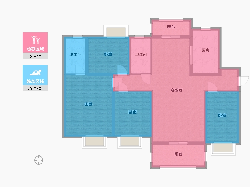 广东省-广州市-星河湾-一期-112.80-户型库-动静分区