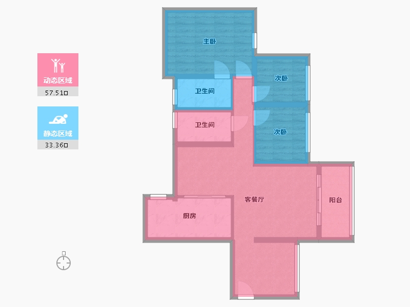 广东省-中山市-中澳春城-84.80-户型库-动静分区