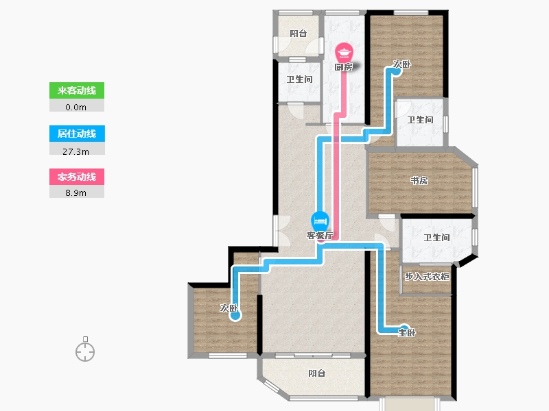 湖南省-长沙市-富兴世界金融中心-143.81-户型库-动静线