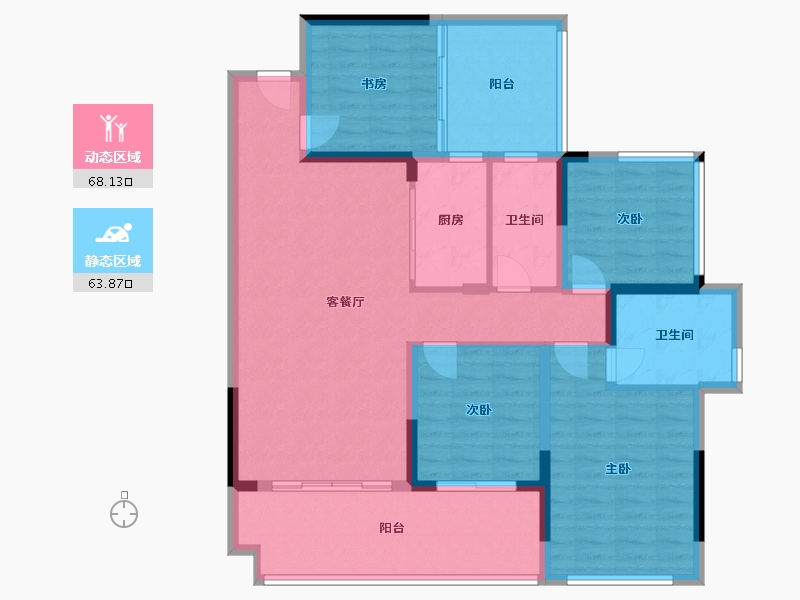 广西壮族自治区-来宾市-天润府-86.40-户型库-动静分区