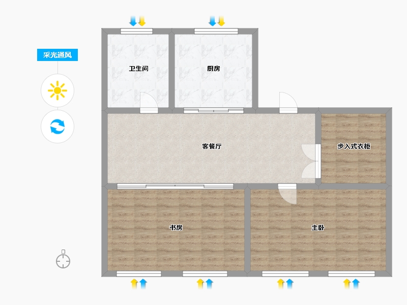 内蒙古自治区-赤峰市-龙达三期-94.40-户型库-采光通风