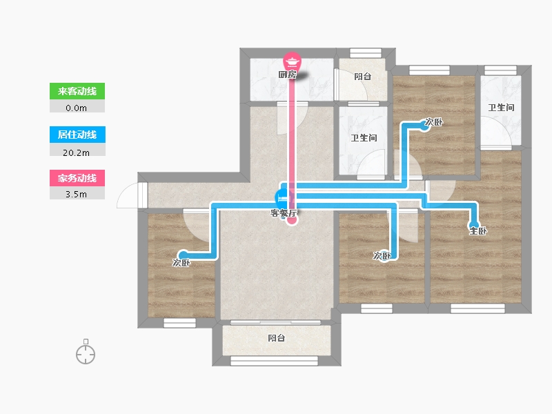 广东省-佛山市-容桂右里-102.00-户型库-动静线