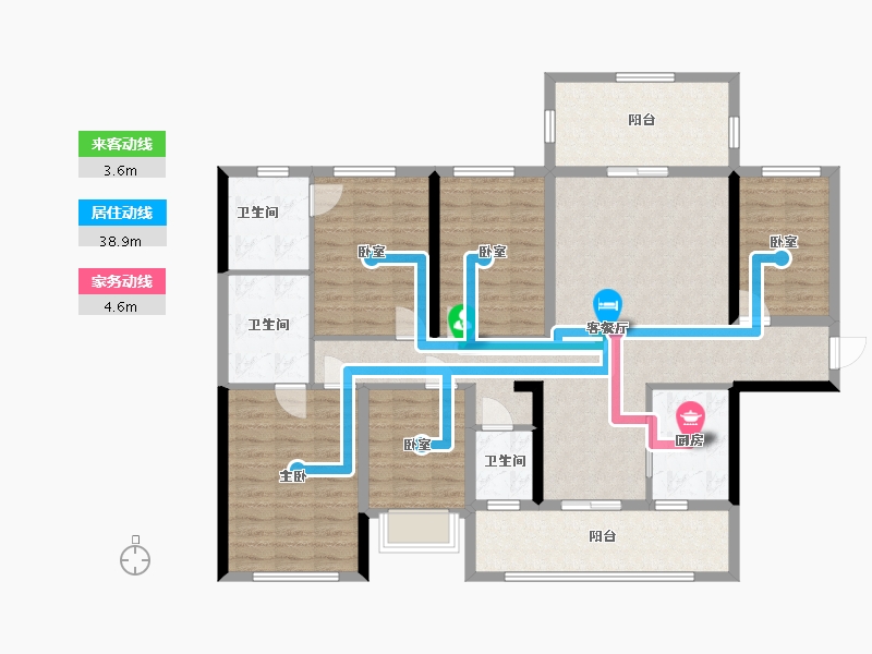 广西壮族自治区-河池市-江山府-148.00-户型库-动静线