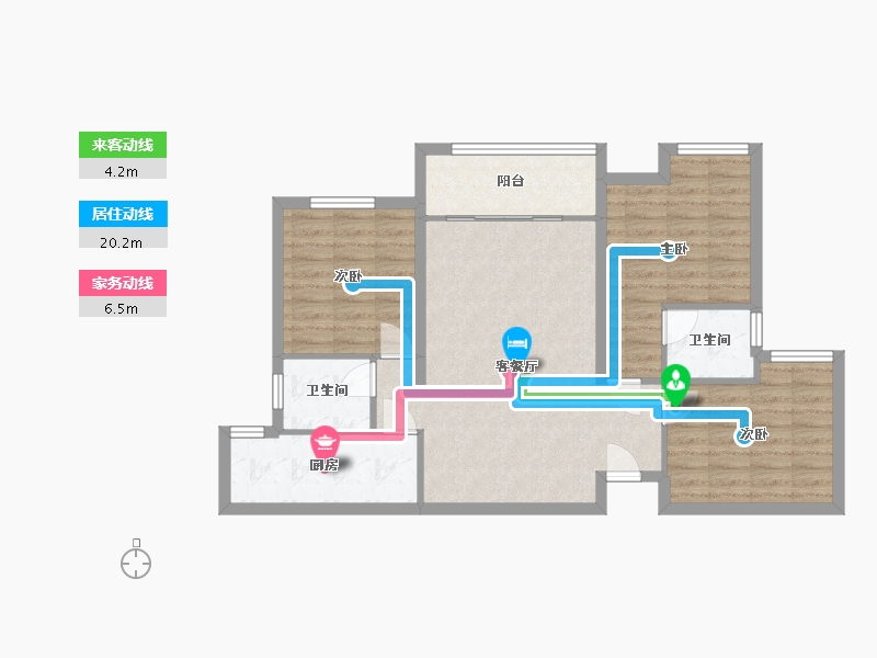 河南省-安阳市-大市庄小区-104.00-户型库-动静线