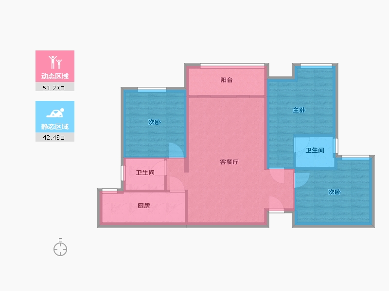 河南省-安阳市-大市庄小区-104.00-户型库-动静分区