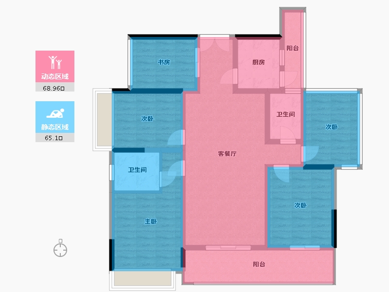 广西壮族自治区-玉林市-安美景城桔子郡-108.35-户型库-动静分区