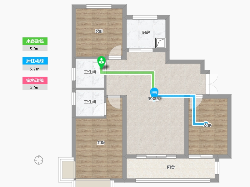 河北省-沧州市-荣盛君兰苑-94.40-户型库-动静线