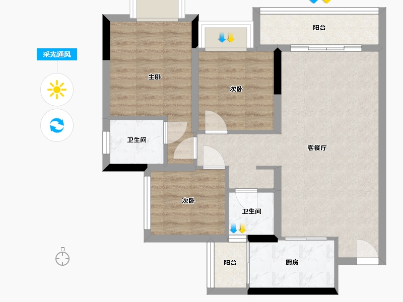 四川省-内江市-奥特莱斯-71.20-户型库-采光通风