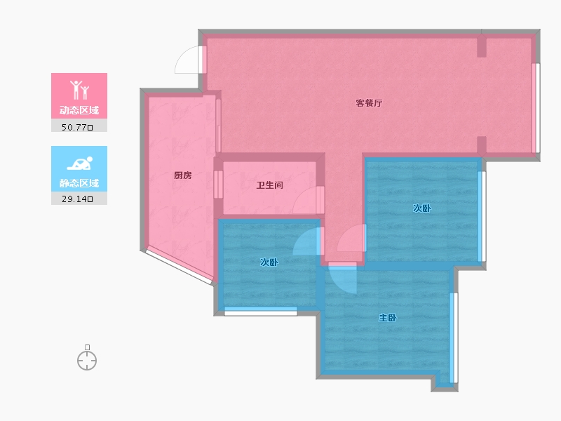 四川省-成都市-锦绣兰庭-83.00-户型库-动静分区